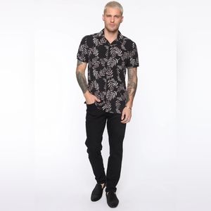 Fashion Nova Men Loki Short Sleeve Woven Top